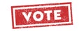 Vote vintage red stamp tag banner vector