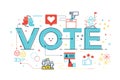 Vote word illustration