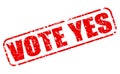 Vote yes red stamp text Royalty Free Stock Photo