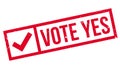 Vote Yes rubber stamp Royalty Free Stock Photo