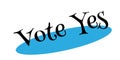 Vote Yes rubber stamp Royalty Free Stock Photo