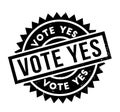 Vote Yes rubber stamp Royalty Free Stock Photo