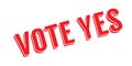 Vote Yes rubber stamp Royalty Free Stock Photo