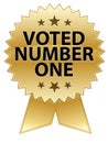 Voted Number One Seal Royalty Free Stock Photo