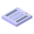 Voter device icon isometric vector. Voter online