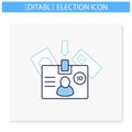 Voter id line icon