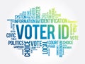 Voter ID word cloud collage , social concept background Royalty Free Stock Photo