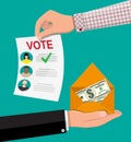 Selling vote for election Royalty Free Stock Photo