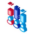 Voter Rating isometric icon vector illustration