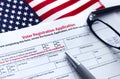 Voter Registration Application Royalty Free Stock Photo