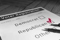 Voter Registration Form - Republican Royalty Free Stock Photo