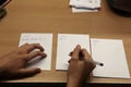 Counting votes in a Polling station referendum in barcelona Royalty Free Stock Photo