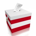 Austria - ballot box, voting concept - 3D illustration