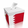 Bahrain - ballot box, voting concept - 3D illustration Royalty Free Stock Photo