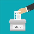 Voting. Ballot box. Candidate elections. Presidential elections. Do the choice. Vector illustration