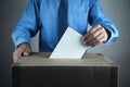 Voting at the ballot box. Election and democracy concept Royalty Free Stock Photo