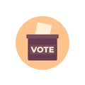 voting ballot box icon, flat vector Royalty Free Stock Photo