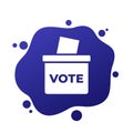 voting ballot box icon, vector Royalty Free Stock Photo