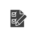 Voting ballot page vector icon