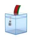 Voting in Belarus on white background. Isolated 3D illustration