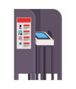 Voting booth with modern automated secure electronic voting machine booths Royalty Free Stock Photo
