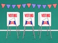 Voting booths at pollins places for American Election Royalty Free Stock Photo