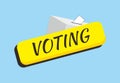 Vector graphic of box and voting text