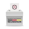 Voting Box Paper Bundestagswahl Neuwahlen Royalty Free Stock Photo