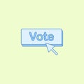 voting button field outline icon. Element of elections icon for mobile concept and web apps. Field outline voting button icon can Royalty Free Stock Photo