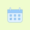 voting calendar field outline icon. Element of elections icon for mobile concept and web apps. Field outline voting calendar icon