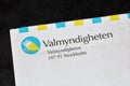 Voting card from the Election Authority (Valmyndigheten) in Sweden