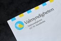 Voting card from the Election Authority (Valmyndigheten) in Sweden