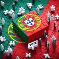 voting concept, early elections, country in political crisis, ruler, electoral Portugal, political concept, social problems