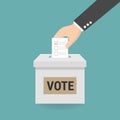 Voting concept, vector illustion flat design style. Royalty Free Stock Photo