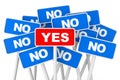 Voting concept. Yes and No banner signs Royalty Free Stock Photo