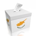 Cyprus - ballot box, voting concept - 3D illustration Royalty Free Stock Photo