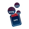 A voting date illustration.. Vector illustration decorative background design