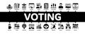 Voting And Election Minimal Infographic Banner Vector