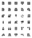 Voting and election vector icons set