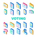Voting And Elections Collection Icons Set Vector Royalty Free Stock Photo