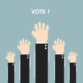 Voting elections, flat design, vector