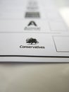 Voting Form with Conservative Logo Royalty Free Stock Photo