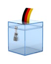 Voting in Germany on white background. Isolated 3D illustration