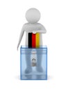Voting in Germany on white background. Isolated 3D illustration