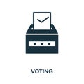 Voting icon. Monochrome simple element from civil rights collection. Creative Voting icon for web design, templates