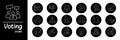 Voting Icons. Vector Editable Stroke. Royalty Free Stock Photo