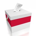 Indonesia - ballot box, voting concept - 3D illustration