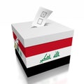 Iraq - ballot box, voting concept - 3D illustration