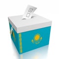Kazakhstan - ballot box, voting concept - 3D illustration