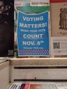 Voting Matters, Make Your Vote Count Sign